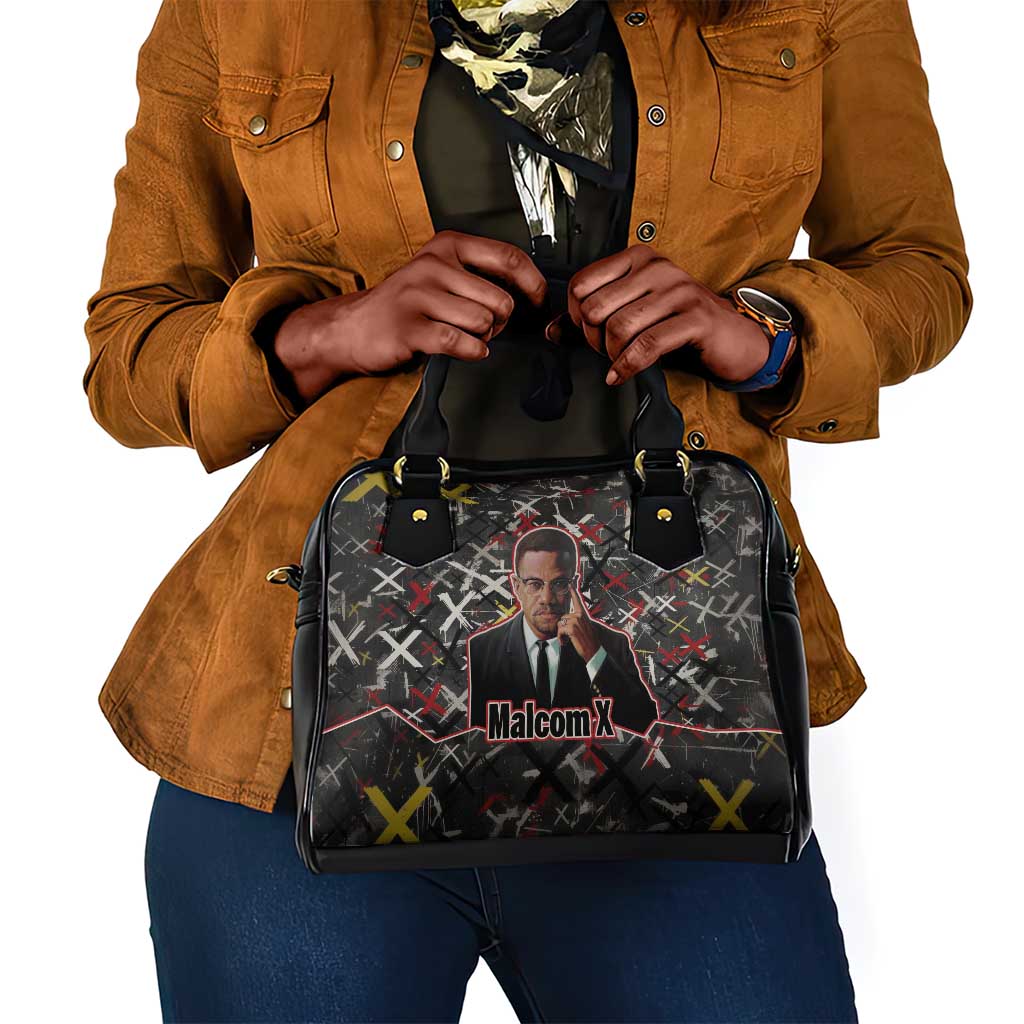 Malcolm X Shoulder Handbag Street Art Style Portrait Quote The Future Belongs to Those Who Prepare Civil Rights Tribute - Wonder Print Shop