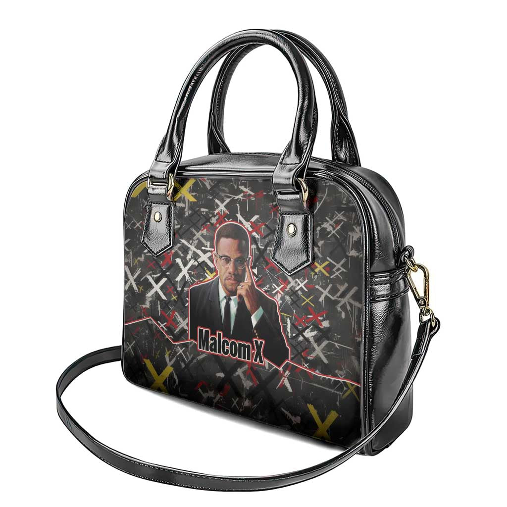 Malcolm X Shoulder Handbag Street Art Style Portrait Quote The Future Belongs to Those Who Prepare Civil Rights Tribute - Wonder Print Shop