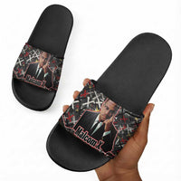 Malcolm X Slide Sandals Street Art Style Portrait Quote The Future Belongs to Those Who Prepare Civil Rights Tribute - Wonder Print Shop