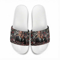Malcolm X Slide Sandals Street Art Style Portrait Quote The Future Belongs to Those Who Prepare Civil Rights Tribute - Wonder Print Shop