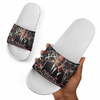 Malcolm X Slide Sandals Street Art Style Portrait Quote The Future Belongs to Those Who Prepare Civil Rights Tribute - Wonder Print Shop