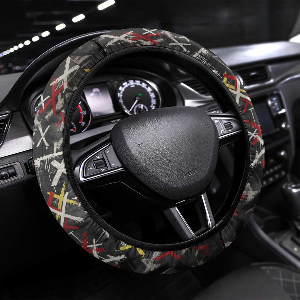 Malcolm X Steering Wheel Cover Street Art Style Portrait Quote The Future Belongs to Those Who Prepare Civil Rights Tribute - Wonder Print Shop