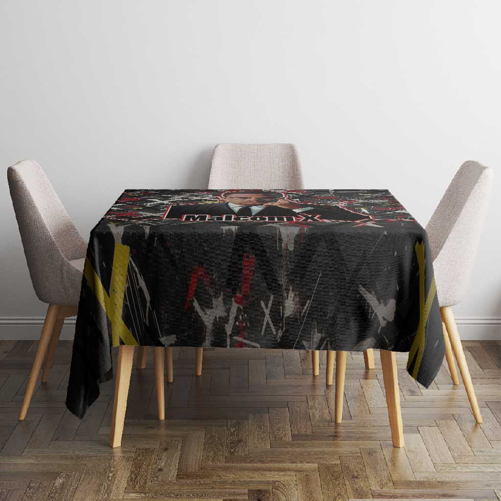 Malcolm X Tablecloth Street Art Style Portrait Quote The Future Belongs to Those Who Prepare Civil Rights Tribute - Wonder Print Shop