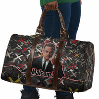 Malcolm X Travel Bag Street Art Style Portrait Quote The Future Belongs to Those Who Prepare Civil Rights Tribute - Wonder Print Shop