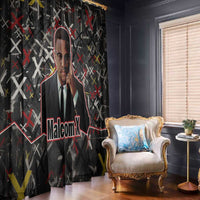 Malcolm X Window Curtain Street Art Style Portrait Quote The Future Belongs to Those Who Prepare Civil Rights Tribute - Wonder Print Shop