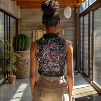 Malcolm X Women Sleeveless Polo Shirt Street Art Style Portrait Quote The Future Belongs to Those Who Prepare Civil Rights Tribute - Wonder Print Shop