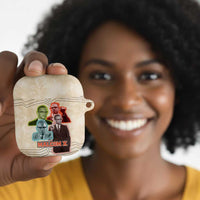 Malcolm X AirPods Case Pop Art Portrait Collage Civil Rights Activist Retro Style Design - Wonder Print Shop