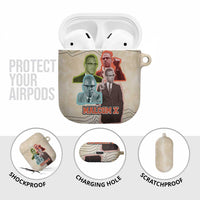 Malcolm X AirPods Case Pop Art Portrait Collage Civil Rights Activist Retro Style Design - Wonder Print Shop