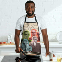 Malcolm X Apron Pop Art Portrait Collage Civil Rights Activist Retro Style Design - Wonder Print Shop