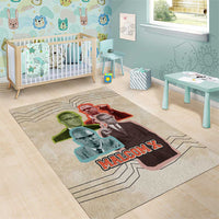 Malcolm X Area Rug Pop Art Portrait Collage Civil Rights Activist Retro Style Design - Wonder Print Shop