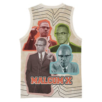 Malcolm X Basketball Jersey Pop Art Portrait Collage Civil Rights Activist Retro Style Design - Wonder Print Shop
