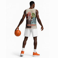 Malcolm X Basketball Jersey Pop Art Portrait Collage Civil Rights Activist Retro Style Design - Wonder Print Shop