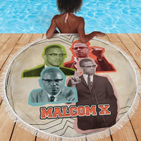 Malcolm X Beach Blanket Pop Art Portrait Collage Civil Rights Activist Retro Style Design - Wonder Print Shop