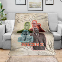 Malcolm X Blanket Pop Art Portrait Collage Civil Rights Activist Retro Style Design - Wonder Print Shop
