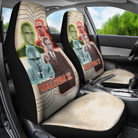 Malcolm X Car Seat Cover Pop Art Portrait Collage Civil Rights Activist Retro Style Design - Wonder Print Shop