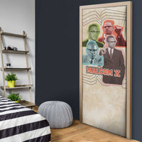 Malcolm X Door Cover Pop Art Portrait Collage Civil Rights Activist Retro Style Design - Wonder Print Shop