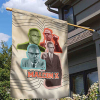 Malcolm X Garden Flag Pop Art Portrait Collage Civil Rights Activist Retro Style Design - Wonder Print Shop