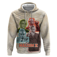 Malcolm X Hoodie Pop Art Portrait Collage Civil Rights Activist Retro Style Design - Wonder Print Shop