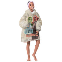 Malcolm X Kid Wearable Blanket Hoodie Pop Art Portrait Collage Civil Rights Activist Retro Style Design - Wonder Print Shop
