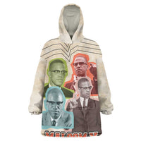 Malcolm X Kid Wearable Blanket Hoodie Pop Art Portrait Collage Civil Rights Activist Retro Style Design - Wonder Print Shop