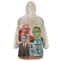 Malcolm X Kid Wearable Blanket Hoodie Pop Art Portrait Collage Civil Rights Activist Retro Style Design - Wonder Print Shop