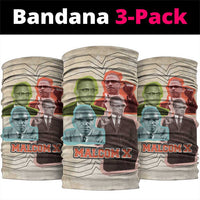 Malcolm X Neck Gaiter Pop Art Portrait Collage Civil Rights Activist Retro Style Design - Wonder Print Shop