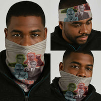 Malcolm X Neck Gaiter Pop Art Portrait Collage Civil Rights Activist Retro Style Design - Wonder Print Shop