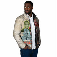 Malcolm X Padded Jacket Pop Art Portrait Collage Civil Rights Activist Retro Style Design - Wonder Print Shop