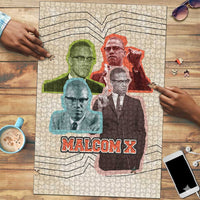 Malcolm X Puzzle Pop Art Portrait Collage Civil Rights Activist Retro Style Design - Wonder Print Shop