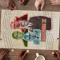Malcolm X Puzzle Pop Art Portrait Collage Civil Rights Activist Retro Style Design - Wonder Print Shop