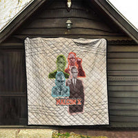 Malcolm X Quilt Pop Art Portrait Collage Civil Rights Activist Retro Style Design - Wonder Print Shop