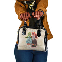 Malcolm X Shoulder Handbag Pop Art Portrait Collage Civil Rights Activist Retro Style Design - Wonder Print Shop