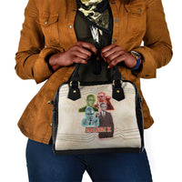 Malcolm X Shoulder Handbag Pop Art Portrait Collage Civil Rights Activist Retro Style Design - Wonder Print Shop