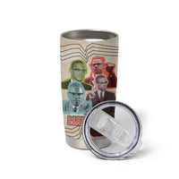Malcolm X Tumbler Cup Pop Art Portrait Collage Civil Rights Activist Retro Style Design - Wonder Print Shop