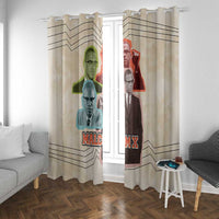 Malcolm X Window Curtain Pop Art Portrait Collage Civil Rights Activist Retro Style Design - Wonder Print Shop