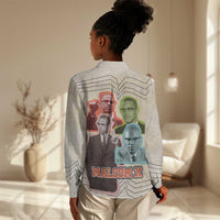 Malcolm X Women Casual Shirt Pop Art Portrait Collage Civil Rights Activist Retro Style Design - Wonder Print Shop