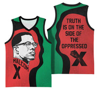 Malcolm X Basketball Jersey Truth Is on the Side of the Oppressed Quote Civil Rights Tribute - Wonder Print Shop