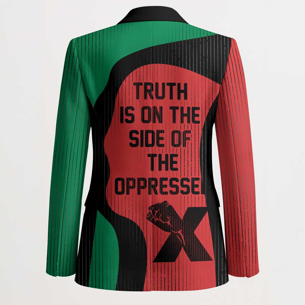 Malcolm X Blazer Truth Is on the Side of the Oppressed Quote Civil Rights Tribute - Wonder Print Shop