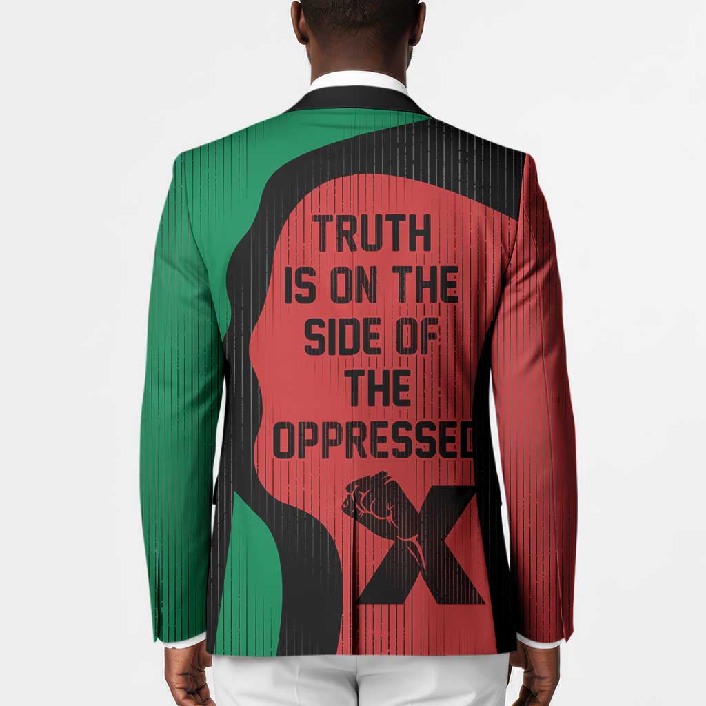 Malcolm X Blazer Truth Is on the Side of the Oppressed Quote Civil Rights Tribute - Wonder Print Shop