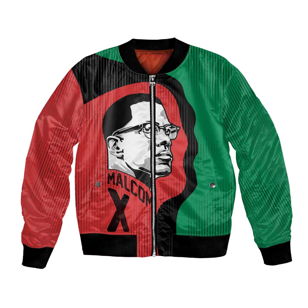 Malcolm X Bomber Jacket Truth Is on the Side of the Oppressed Quote Civil Rights Tribute - Wonder Print Shop