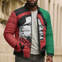 Malcolm X Bomber Puffer Jacket Truth Is on the Side of the Oppressed Quote Civil Rights Tribute - Wonder Print Shop