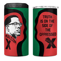 Malcolm X 4 in 1 Can Cooler Tumbler Truth Is on the Side of the Oppressed Quote Civil Rights Tribute - Wonder Print Shop