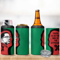 Malcolm X 4 in 1 Can Cooler Tumbler Truth Is on the Side of the Oppressed Quote Civil Rights Tribute - Wonder Print Shop
