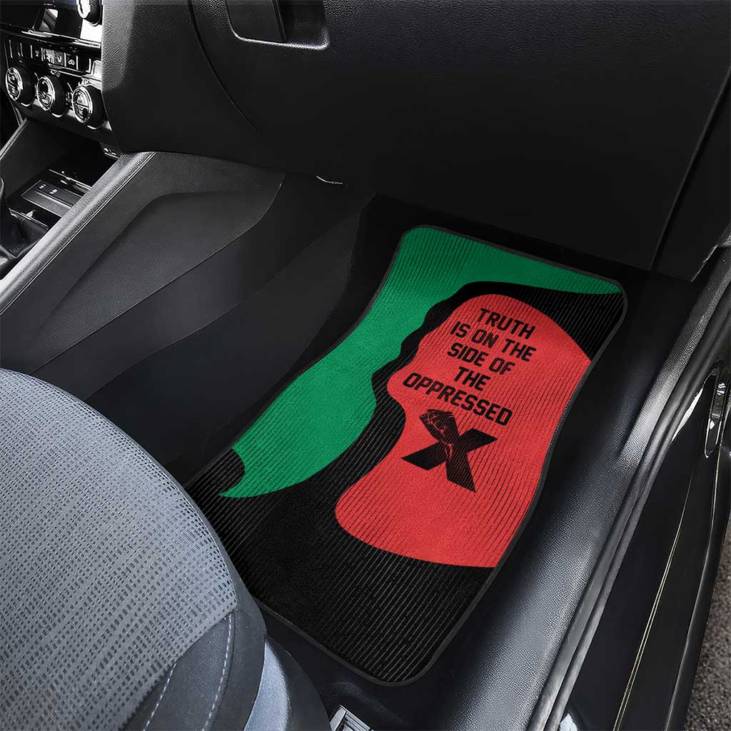 Malcolm X Car Mats Truth Is on the Side of the Oppressed Quote Civil Rights Tribute - Wonder Print Shop