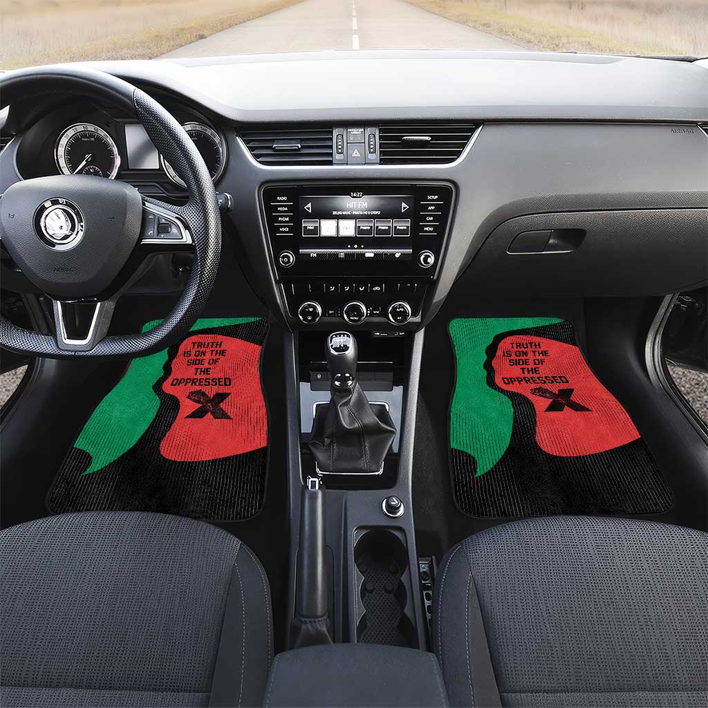 Malcolm X Car Mats Truth Is on the Side of the Oppressed Quote Civil Rights Tribute - Wonder Print Shop