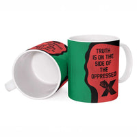 Malcolm X Ceramic Mug Truth Is on the Side of the Oppressed Quote Civil Rights Tribute - Wonder Print Shop