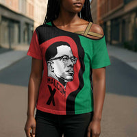 Malcolm X Cross Shoulder Shirt Truth Is on the Side of the Oppressed Quote Civil Rights Tribute - Wonder Print Shop
