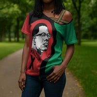 Malcolm X Cross Shoulder Shirt Truth Is on the Side of the Oppressed Quote Civil Rights Tribute - Wonder Print Shop