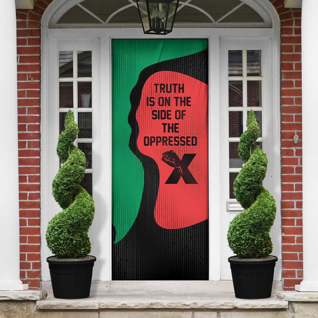 Malcolm X Door Cover Truth Is on the Side of the Oppressed Quote Civil Rights Tribute - Wonder Print Shop