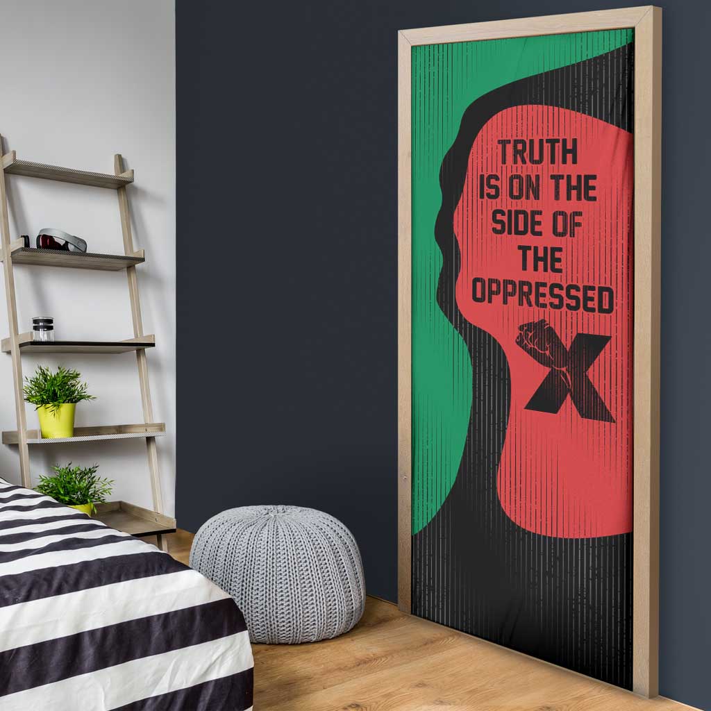 Malcolm X Door Cover Truth Is on the Side of the Oppressed Quote Civil Rights Tribute - Wonder Print Shop